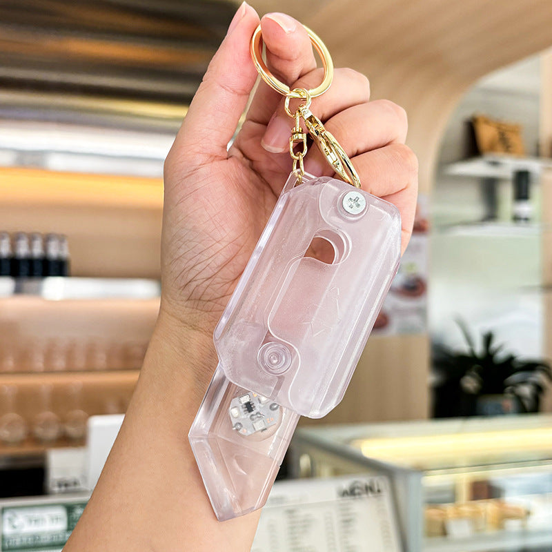 Wholesale Cartoon Quicksand Acrylic Radish Knife Decompression Toy Keychain